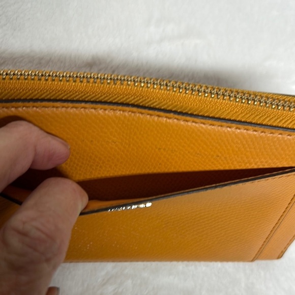 Coach Tan/ orangish Leather Wallet - Picture 8 of 16